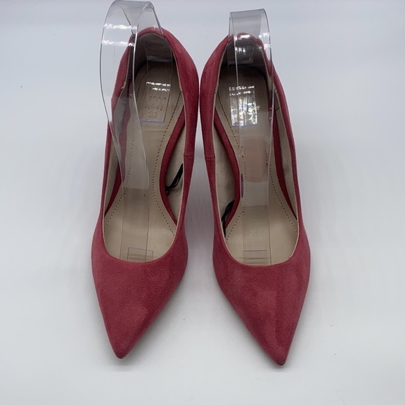 H&M - Raspberry Pink Suede Like Heels Size 36 or 5.5 - Picture 2 of 16